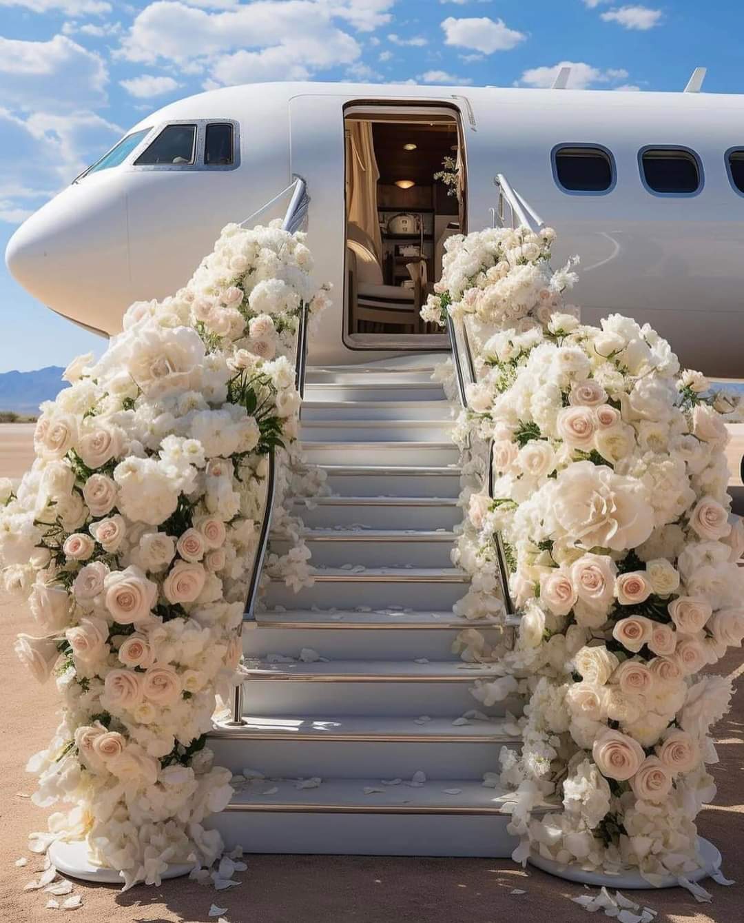 Airplane wedding